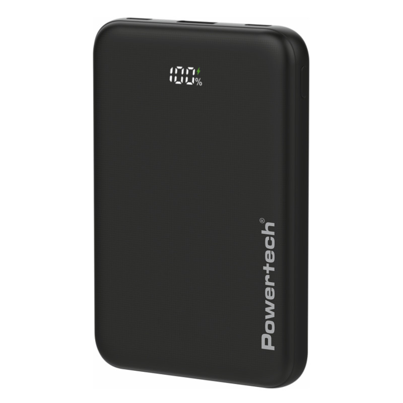 POWERTECH power bank PT-1502 με οθόνη, 10000mAh, 22.5W, μαύρο