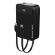 POWERTECH power bank PT-1504 με καλώδια & οθόνη, 20000mah, 22.5W, μαύρο