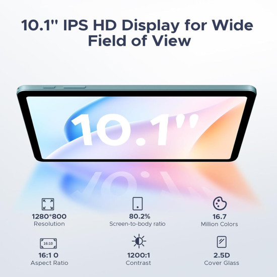 DOOGEE tablet Tab A9 Pro με πληκτρολόγιο/ποντίκι/στυλό αφής/θήκη, 10.1", 4/128GB, Android 15, 6580mAh, μπλε