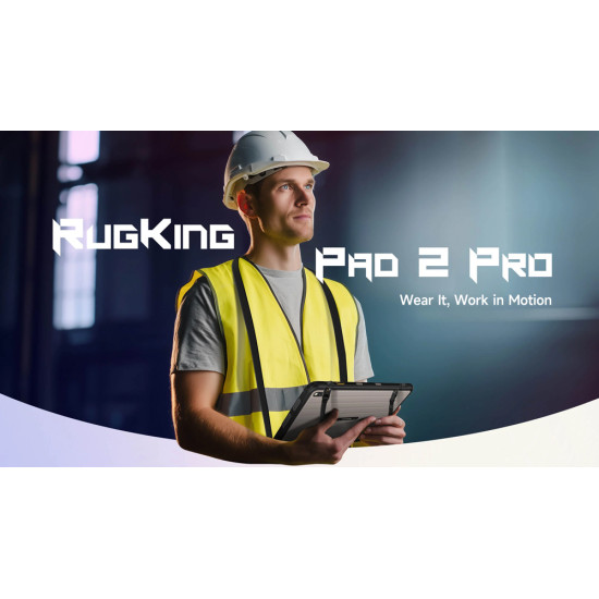 ULEFONE tablet RugKing Pad 2 Pro, 10.1", 8/256GB, 10200mAh, IP68/IP69K/MIL-STD-810H, 4G, μαύρο