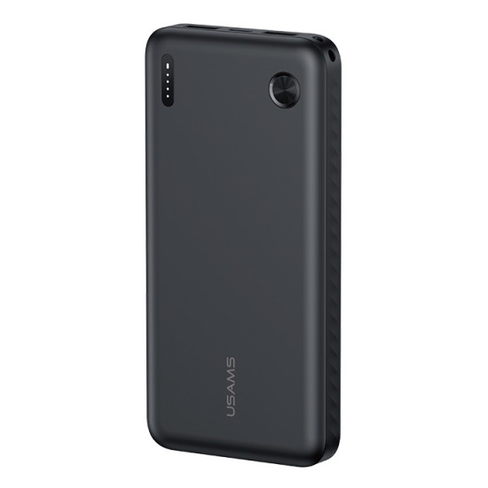 USAMS power bank CD253, 2x θύρες εξόδου, 10000mAh, 10W, μαύρο