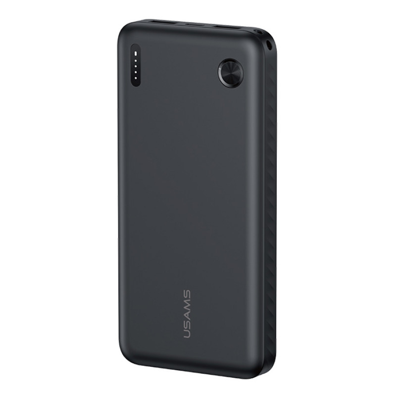 USAMS power bank CD253, 2x θύρες εξόδου, 10000mAh, 10W, μαύρο