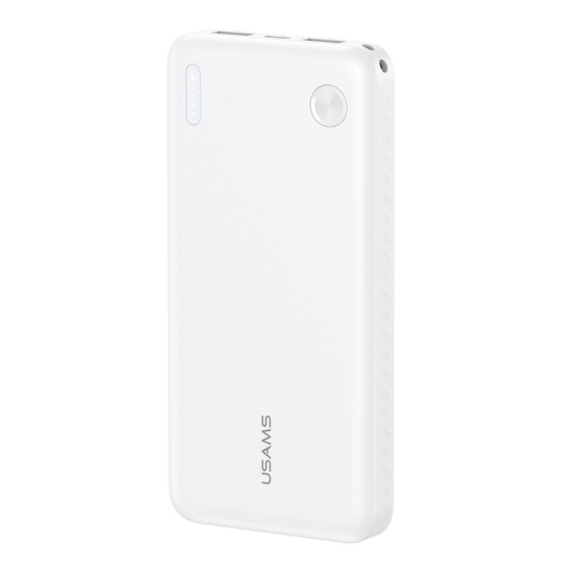 USAMS power bank CD253, 2x θύρες εξόδου, 10000mAh, 10W, λευκό