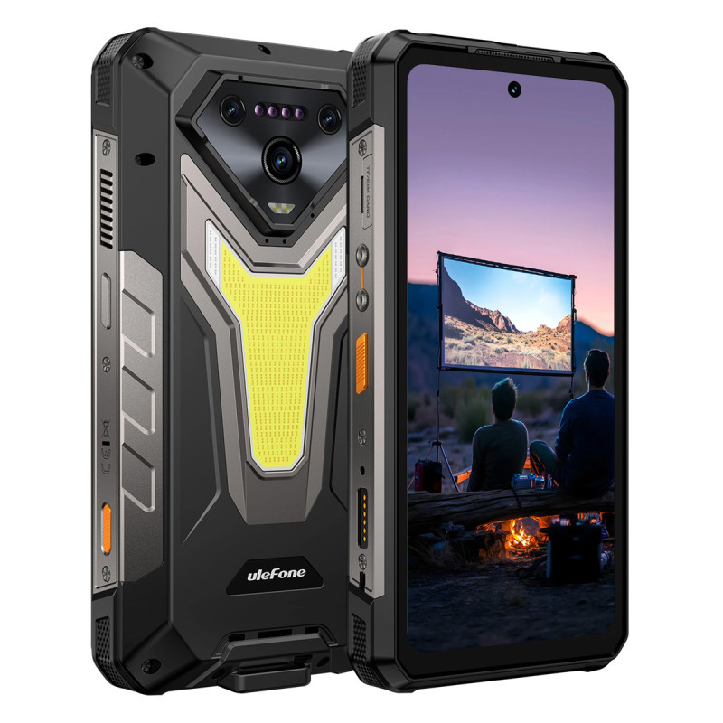 ULEFONE smartphone Armor 34 Pro Plus με βιντεοπροβολέα, 6.95", 5G, 16/512GB, 25500mAh, IP68/IP69K/MIL-STD-810H, μαύρο