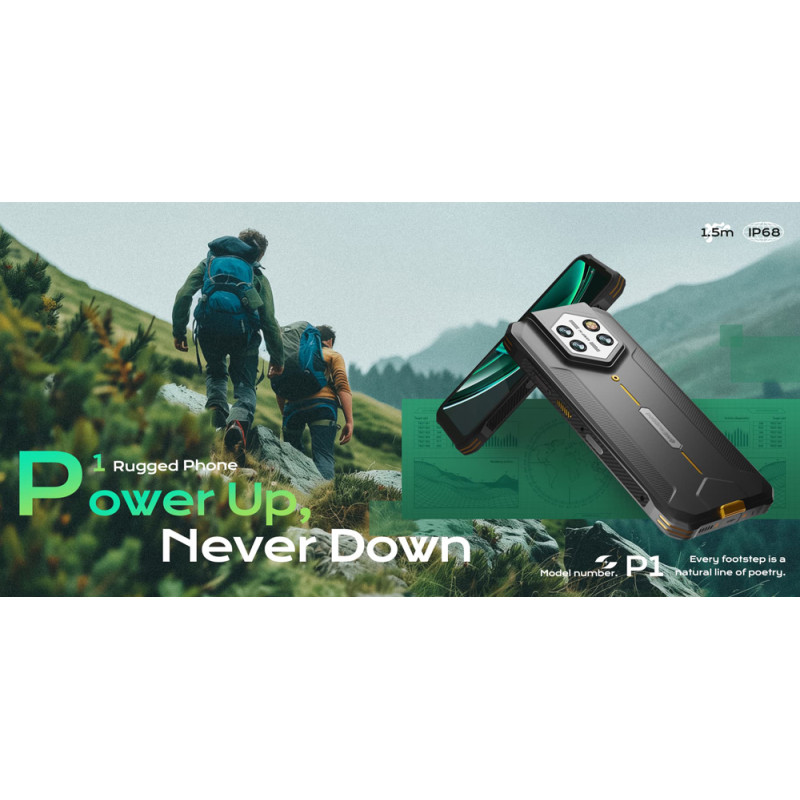 ONERUGGED smartphone P1, 6.56", 8/128GB, 5800mAh, IP68/MIL-STD 810H/Atex Zone 2, μαύρο