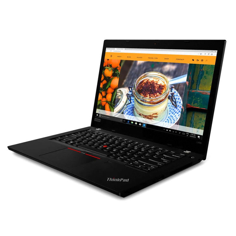 LENOVO Laptop ThinkPad L490, Refurbished Grade Α, i5-8365U, 16/256GB NVME, 14" Touchscreen, Cam, UHD Graphics 620, FreeDOS