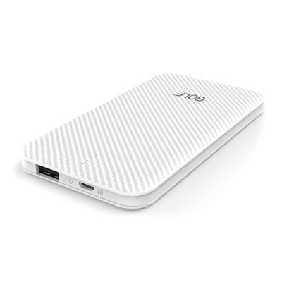 GOLF Power bank Phantom G38-WH 5000mAh, 1x USB, Micro input, 1A, λευκό