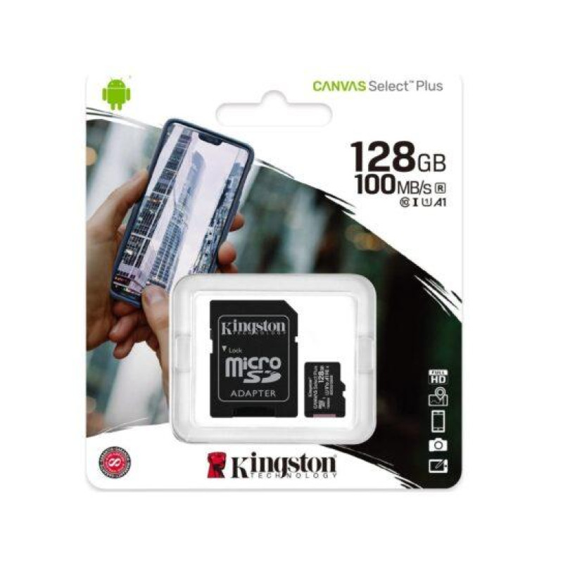 Kingston Canvas Select Plus microSDXC 128GB U1 V10 A1 with Adapter