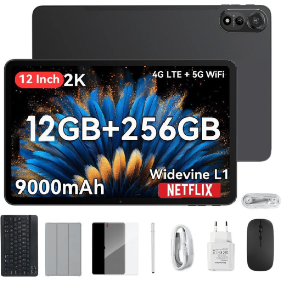 BlackView Mega 2 & Accessories Bundle 4G 12" Tablet 12GB Ram 256GB Γκρι-EU