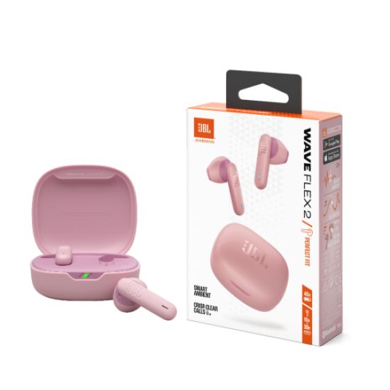 JBL Wave Flex 2 TWS Bluetooth Wireless In-Ear Earbuds Pink- EU