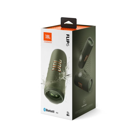 JBL Flip 6 Wireless Bluetooth Speaker Green- EU