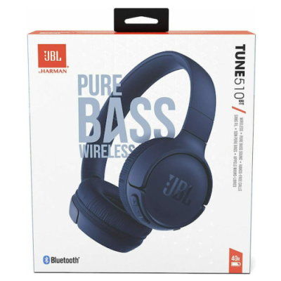 JBL Tune 510BT Bluetooth Wireless On-Ear Headphones Blue- EU