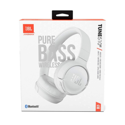 JBL Tune 510BT Bluetooth Wireless On-Ear Headphones White- EU