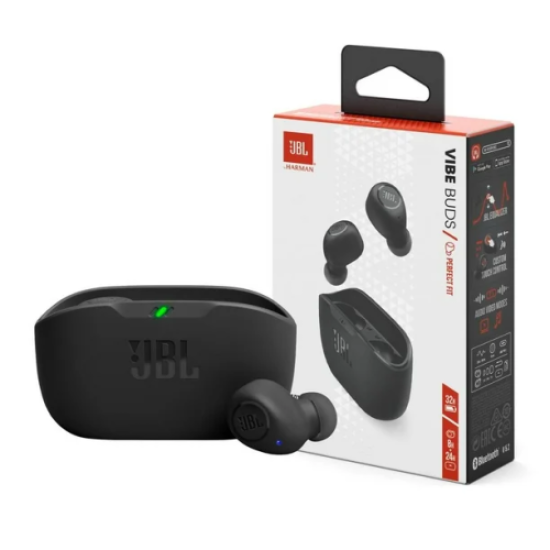 JBL Vibe Buds TWS Bluetooth Wireless In-Ear Earbuds Black- EU