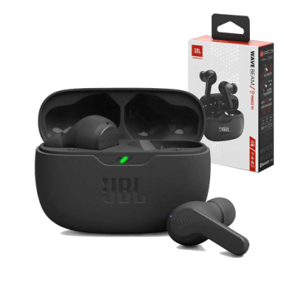 JBL Wave Beam TWS Bluetooth Wireless In-Ear Earbuds Black- EU