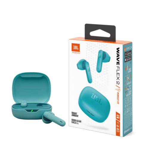 JBL Wave Flex 2 TWS Bluetooth Wireless In-Ear Earbuds Blue- EU