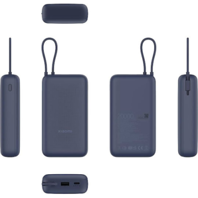 Xiaomi 33W Power Bank 20000mAh (Integrated Cable) Ice Blue(BHR8975GL)- EU