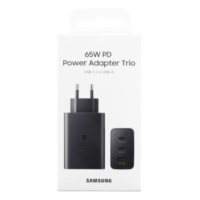 Samsung Fast Travel Charger 65W 2xType C & USB Black- EU
