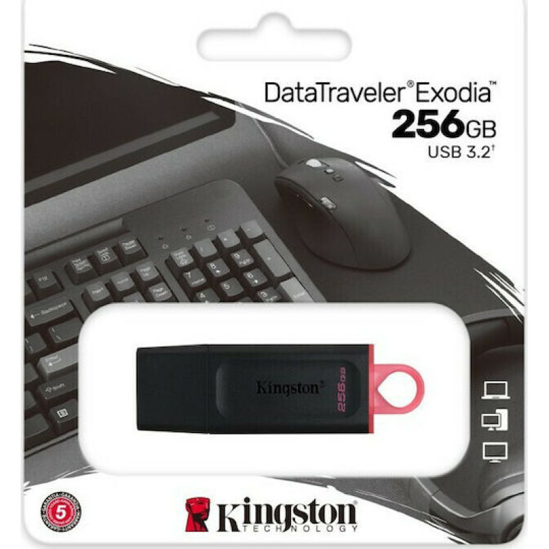 Kingston USB Flash DataTraveler Exodia 256GB USB 3.2 Black